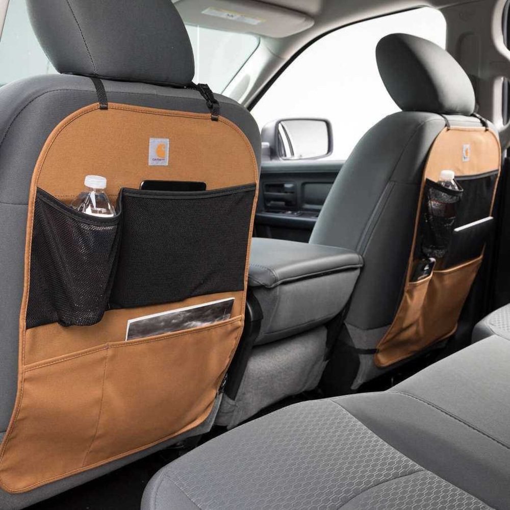 Carhartt Tan Car Seat Organizer with Black Pockets - Excellent Condition